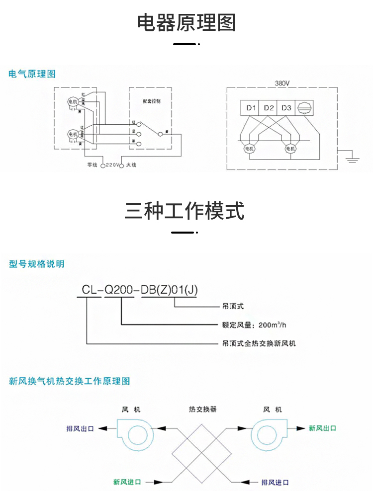 中效全热新风机组原理图